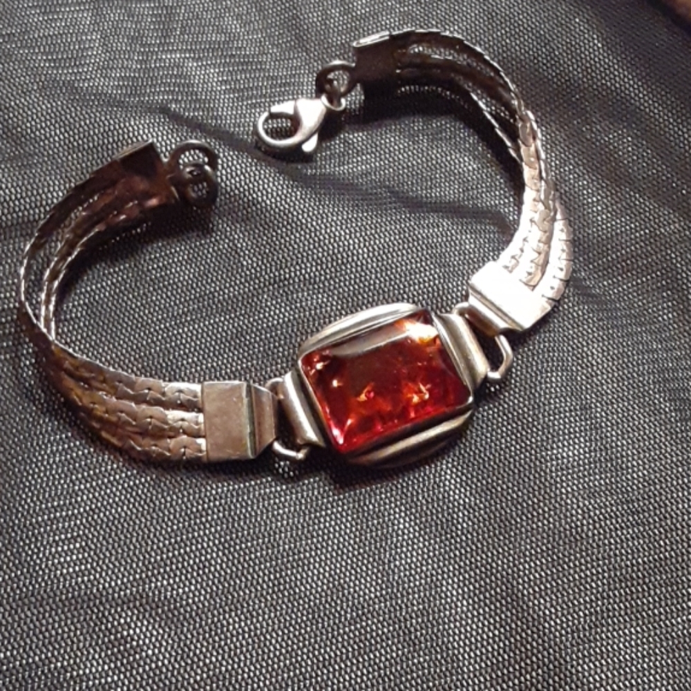 Silver&stone bracelet